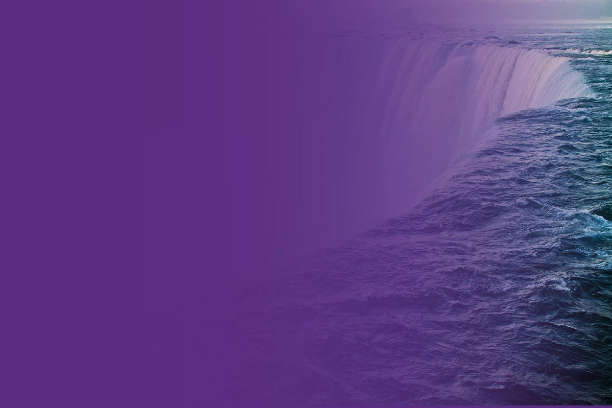 Water flowing over Niagara Falls